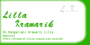 lilla kramarik business card